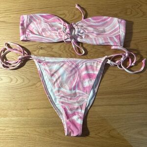 PacSun Pink Swirl Bikini Set